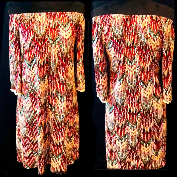 GORGEOUS DROP NECK DRESS DETAIL ON SLEEVES MIDI - Picture 3 of 12